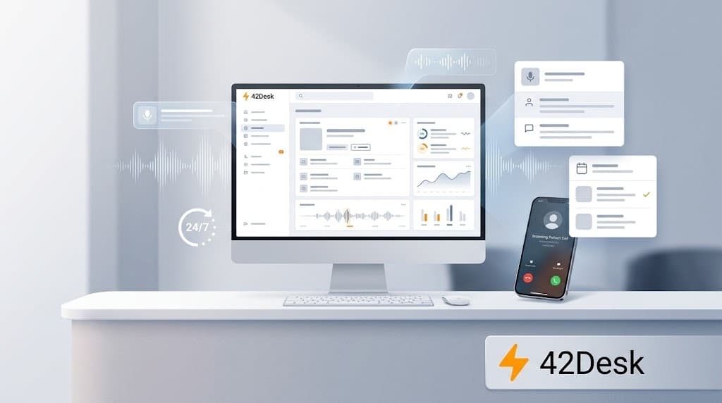 Cómo usar agentes de voz en tu clínica dental con 42Desk — guía paso a paso